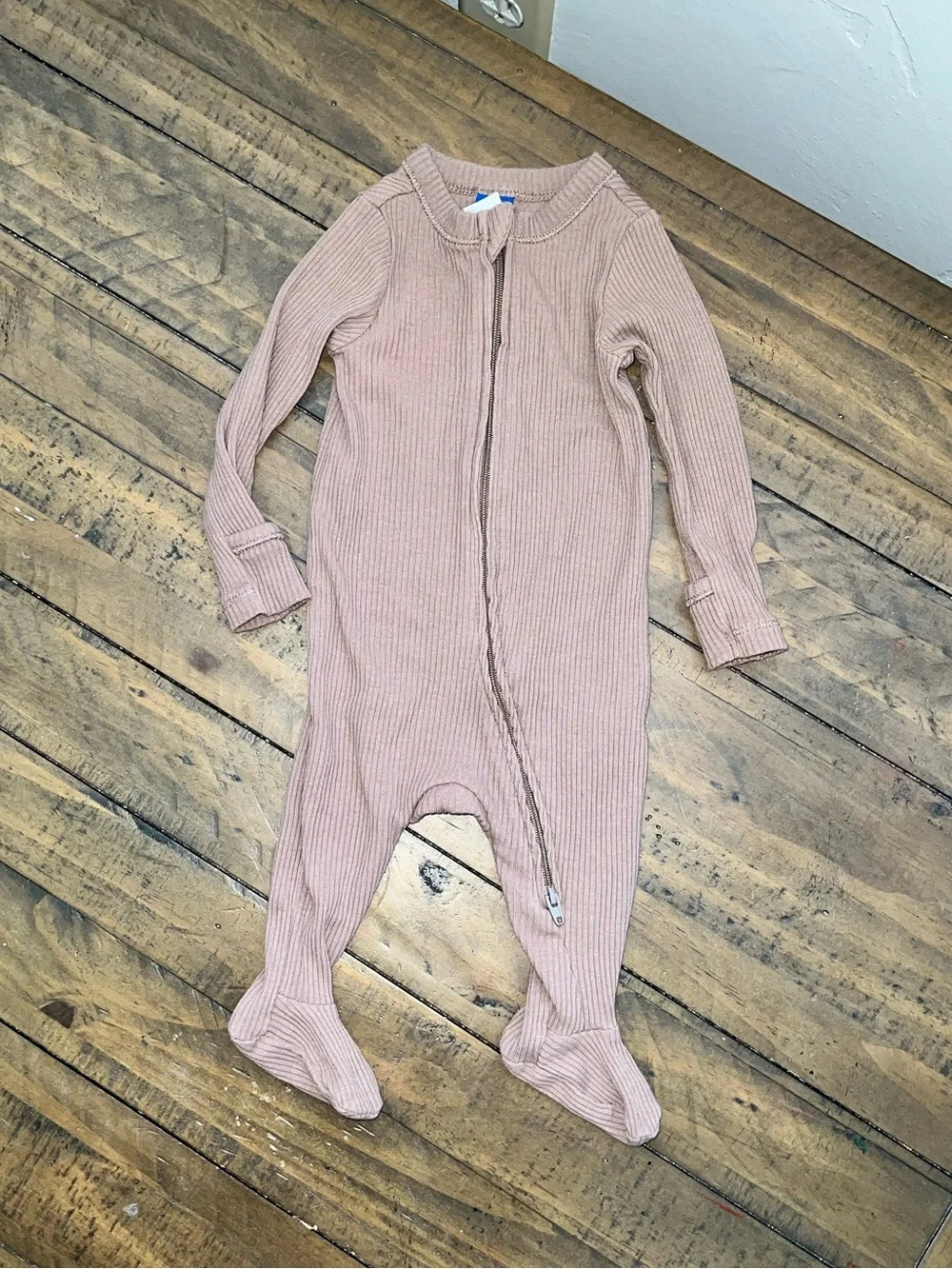 Old Navy Ribbed Footed Two-way Zip Pjs